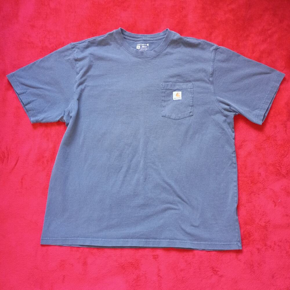 Carhartt K87 Pocket Shirt 2XL Mens Bluestone Heavyweight Work T Shirt Workwear